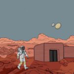 A synthetic habitat could be built with the help of a self-growing technology that harnesses local resources and microbes to autonomously form structures on the Red Planet.