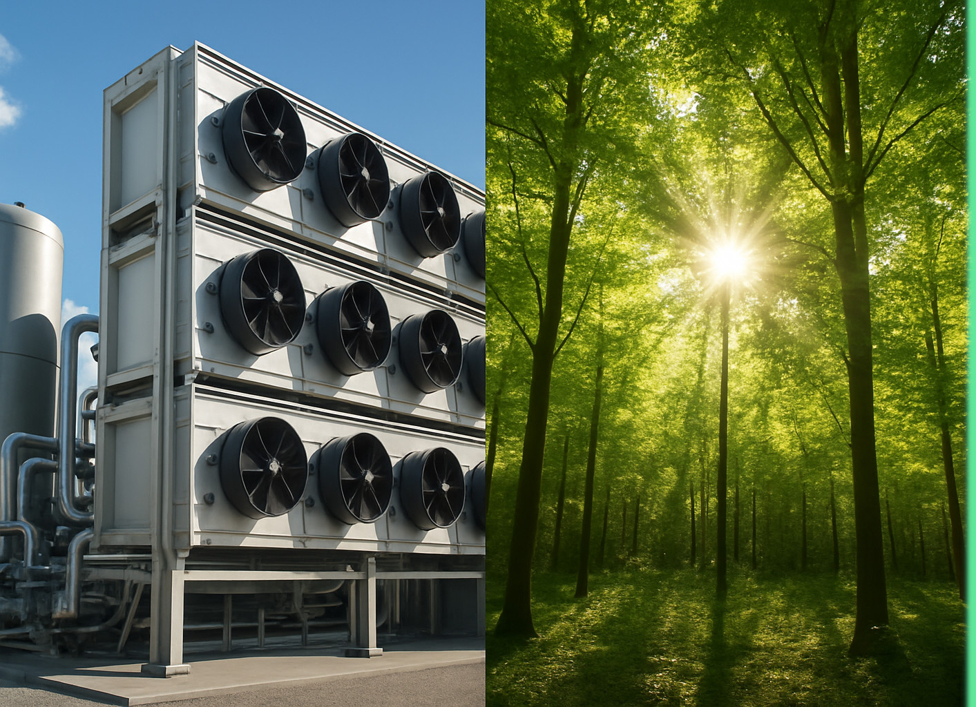 CO₂-Filterung: Technik ist  gut, Bäume sind besser