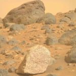 Felsen der Bright Angel Formation auf dem Mars.